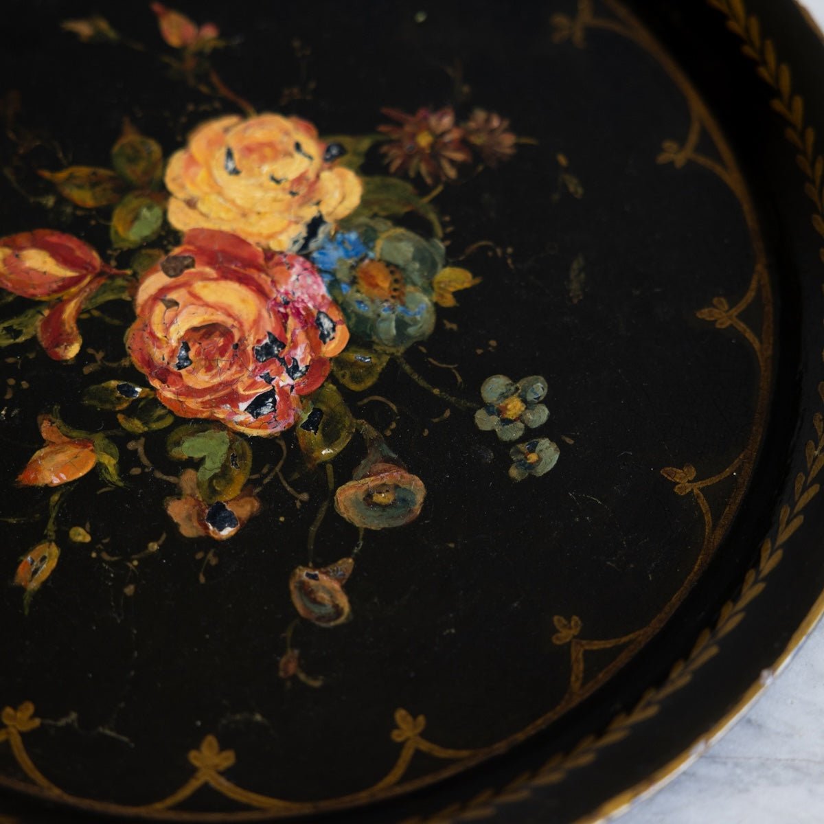 Vintage Hand Painted Tray - elsie green - decor