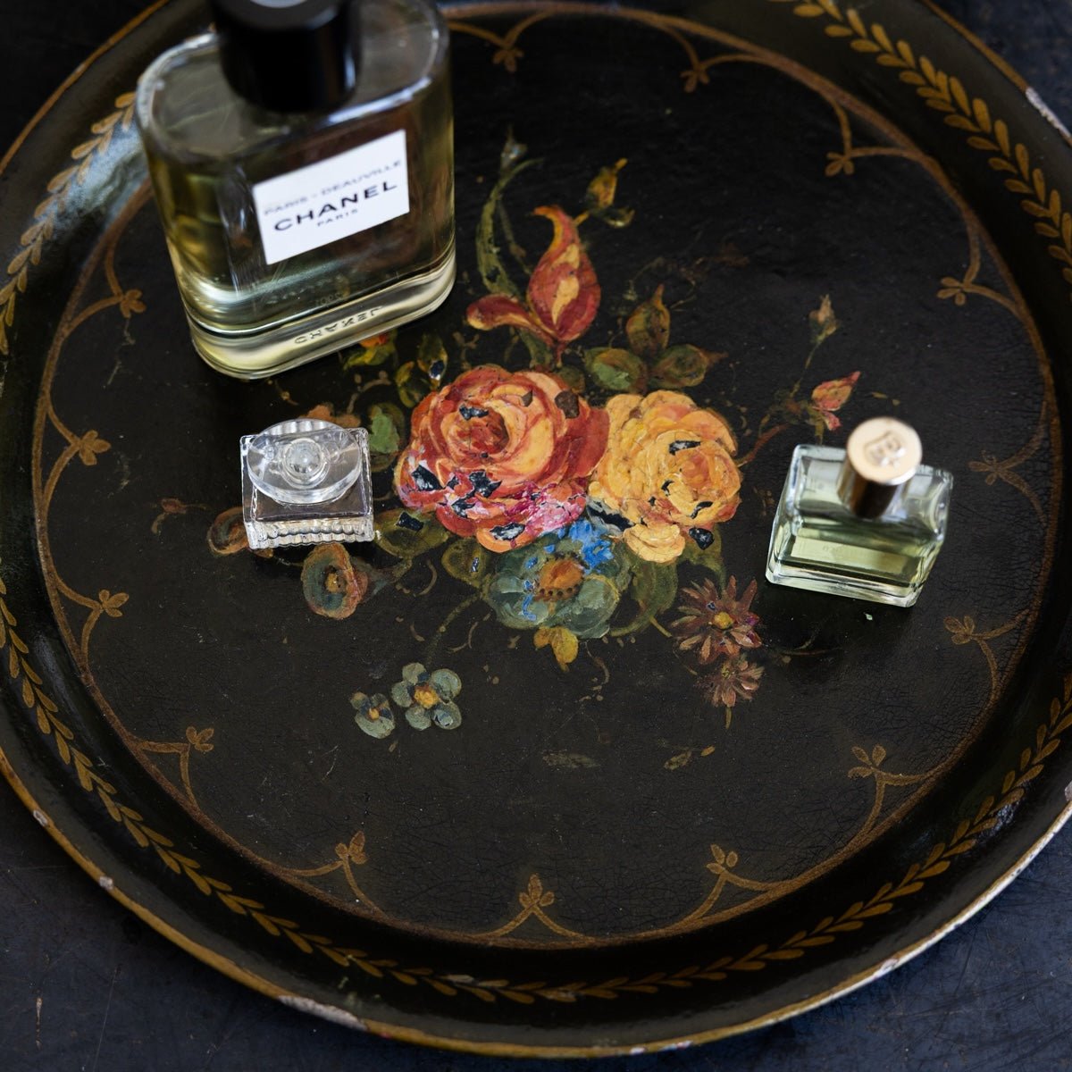 Vintage Hand Painted Tray - elsie green - decor