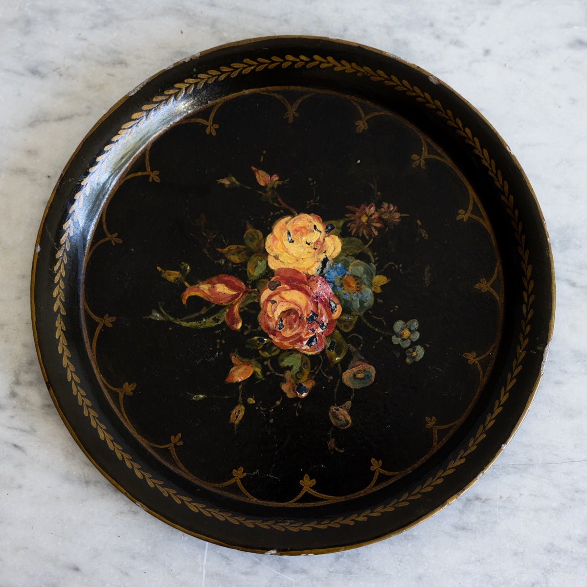 Vintage Hand Painted Tray - elsie green - decor