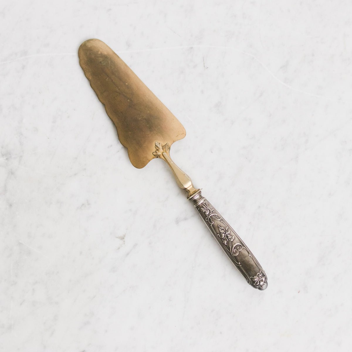 Vintage Ironstone Platter With Silver Tart Server - elsie green - The French Kitchen