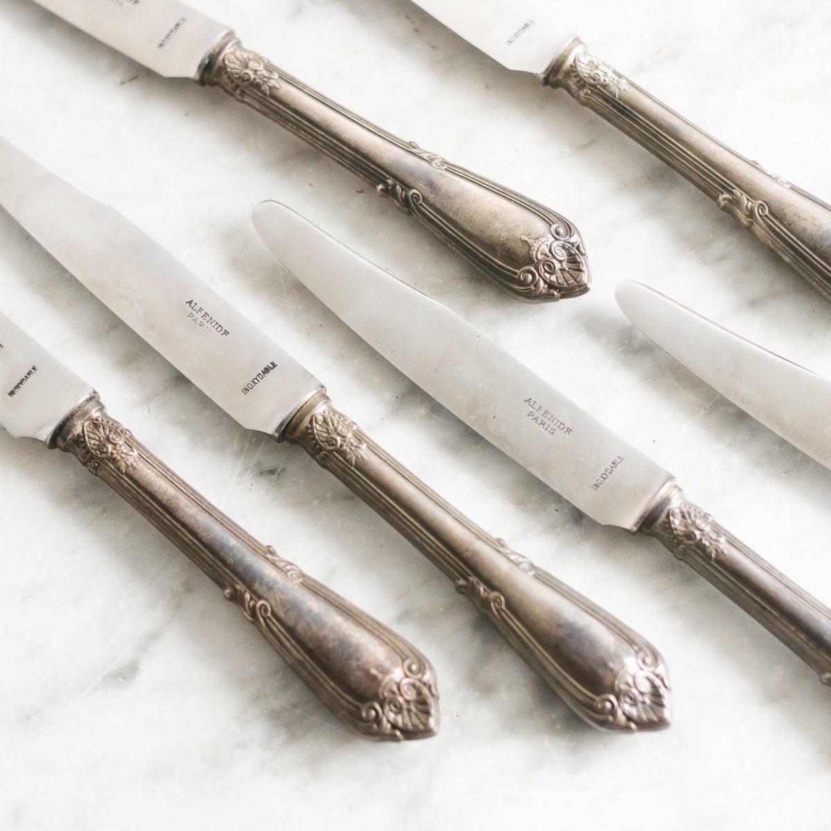 Vintage Knife With Paris Stamp Set Of 6 - elsie green - The French Kitchen