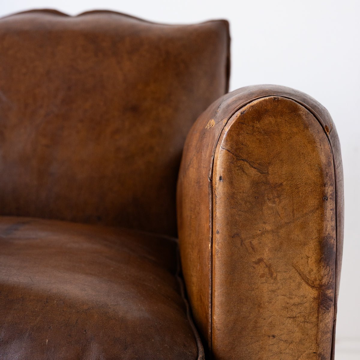 Vintage Leather Club Chair - elsie green - furniture