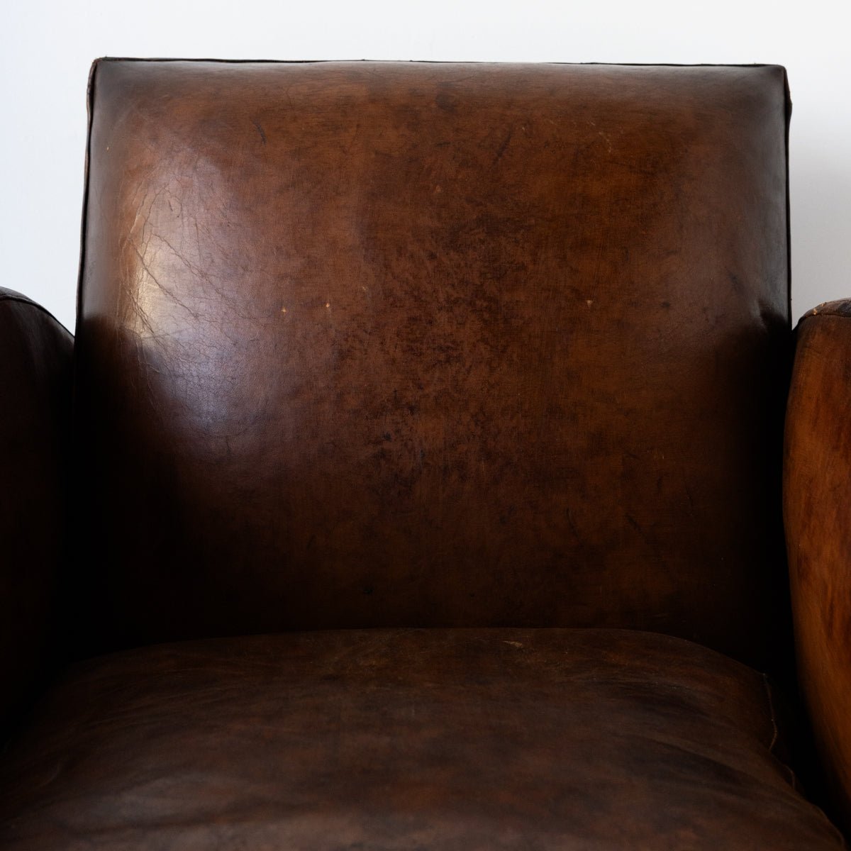 Vintage Leather Club Chair - elsie green - furniture