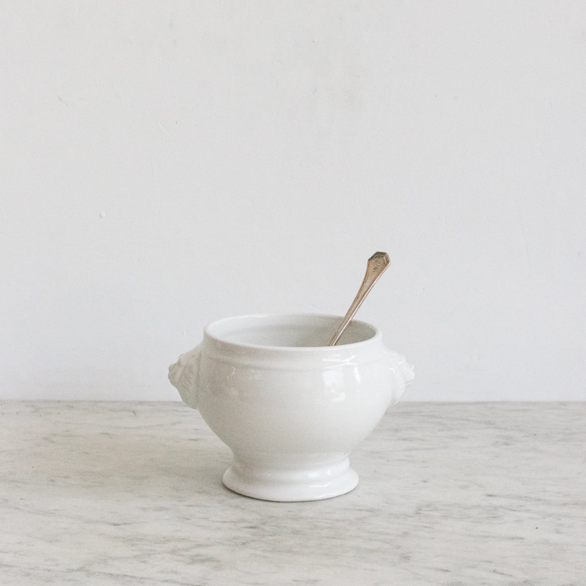 Vintage Lion Bowl with Silver Spoon - elsie green - the french kitchen