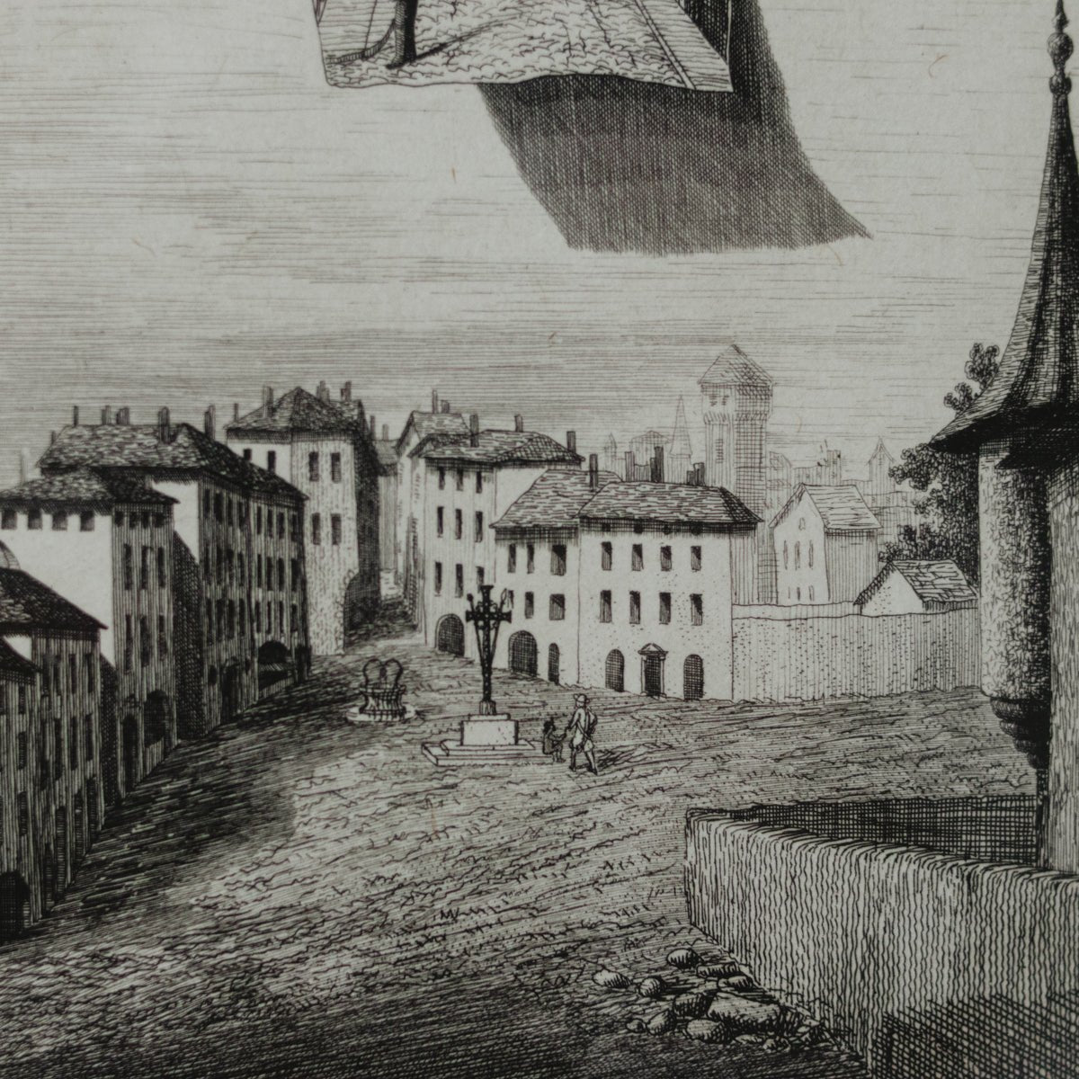 Vintage Lyon Etching | Vieux Lyon - elsie green - art