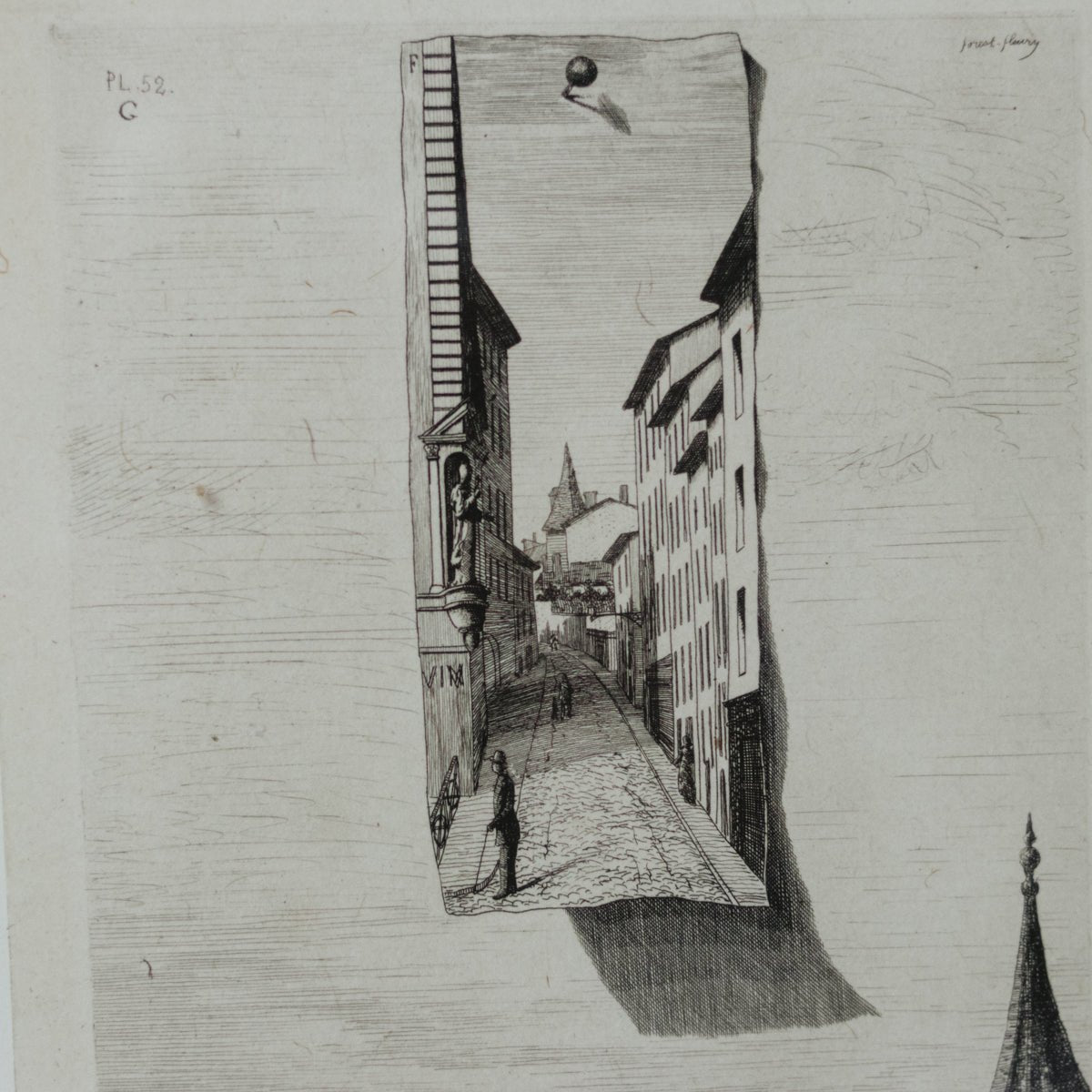 Vintage Lyon Etching | Vieux Lyon - elsie green - art