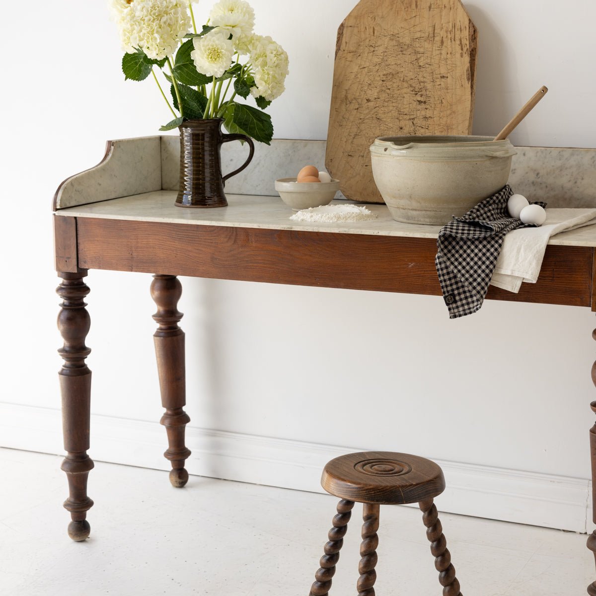 Vintage Marble Console - elsie green - furniture