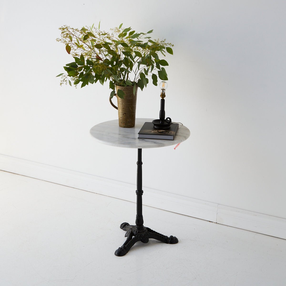 Vintage Marble Pedestal Table - elsie green - furniture