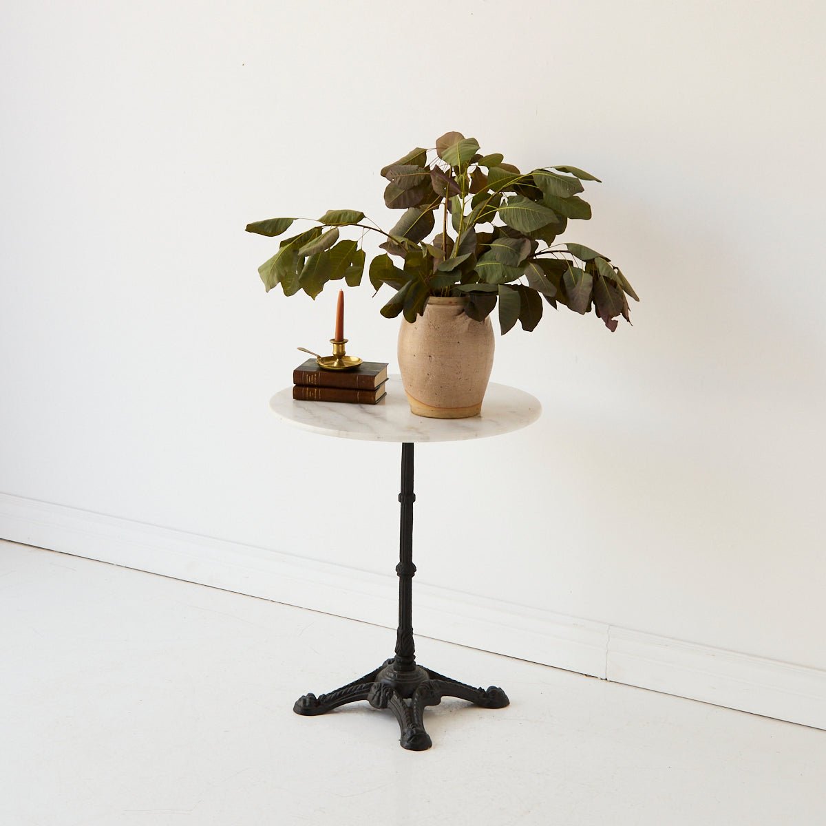 Vintage Marble Pedestal Table - elsie green - furniture