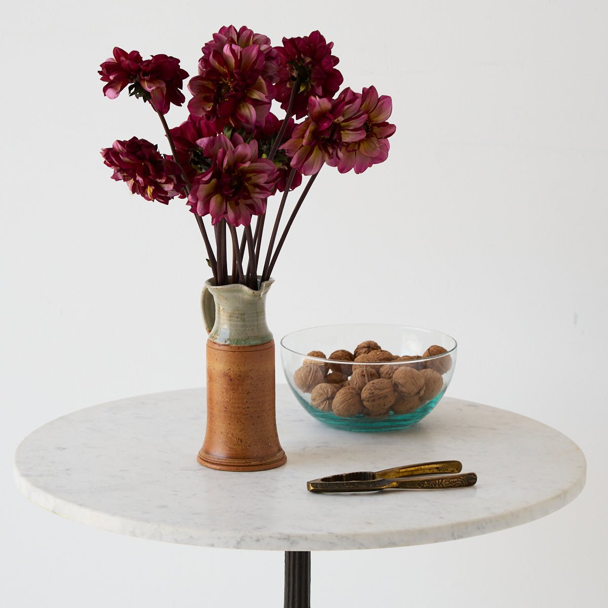 Vintage Marble Pedestal Table - elsie green - furniture
