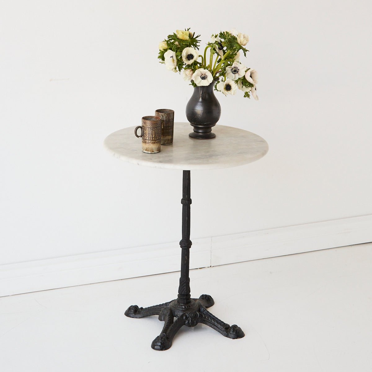 Vintage Marble Pedestal Table - elsie green - furniture