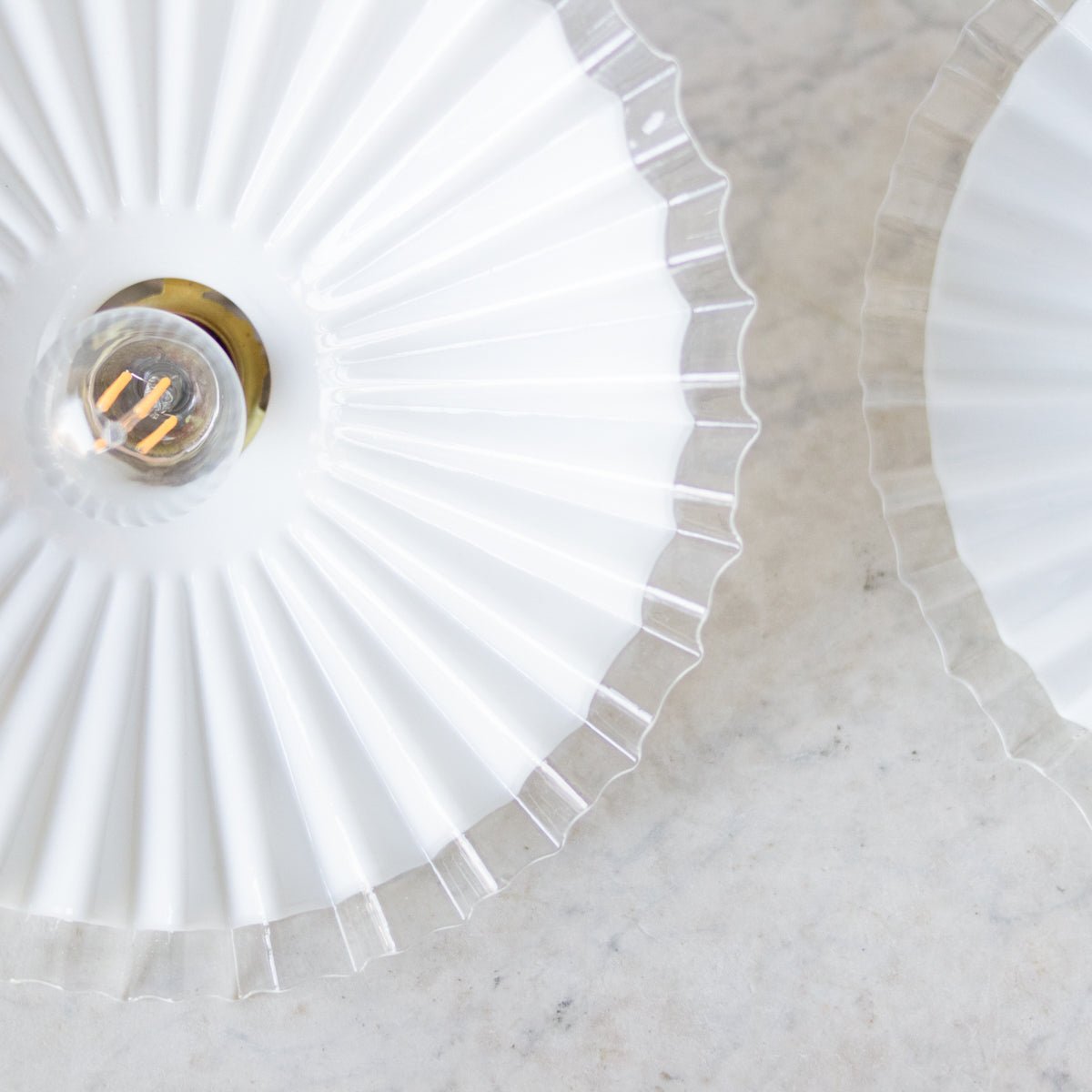 Vintage Milk Glass Pendant - elsie green - Decor