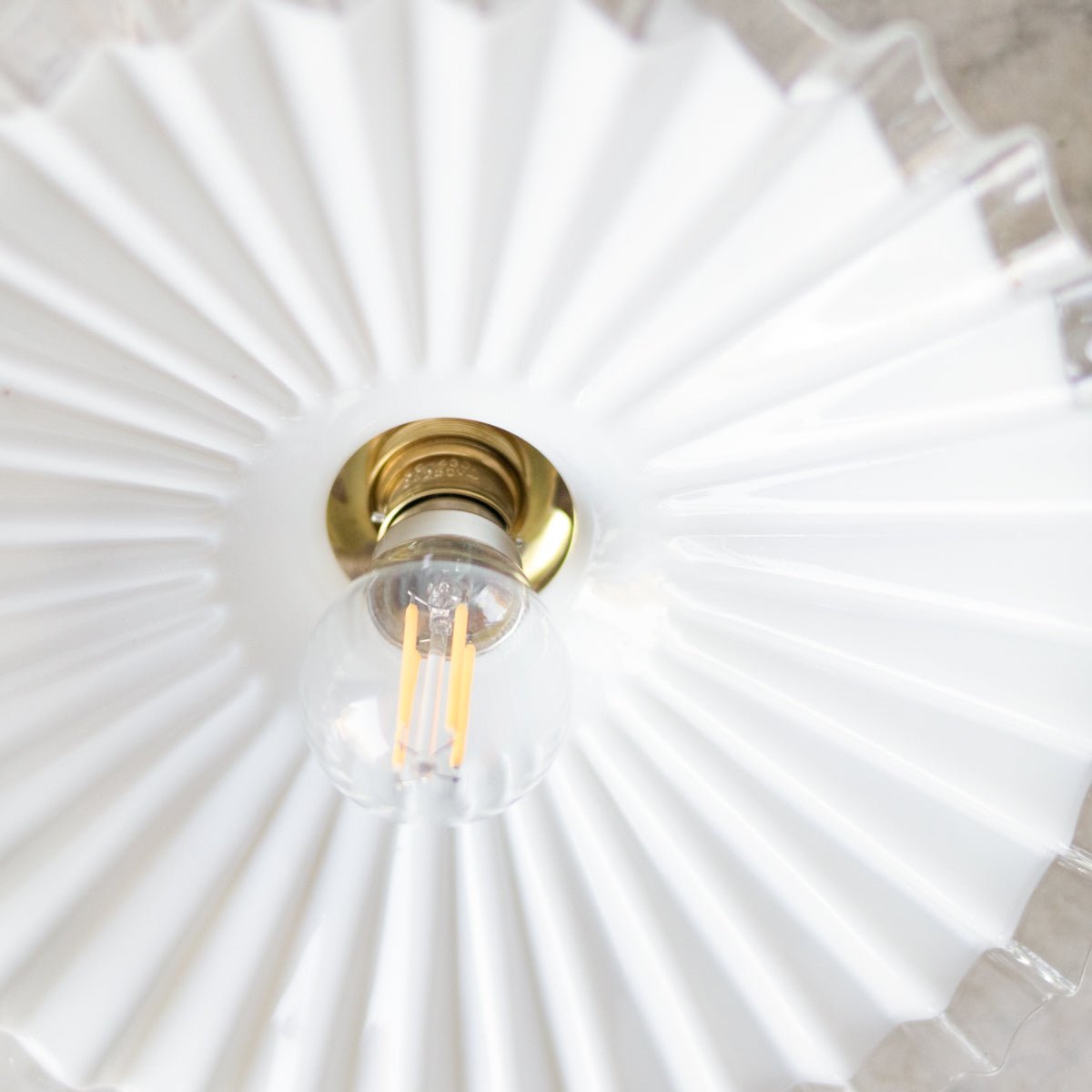 Vintage Milk Glass Pendant - elsie green - Decor