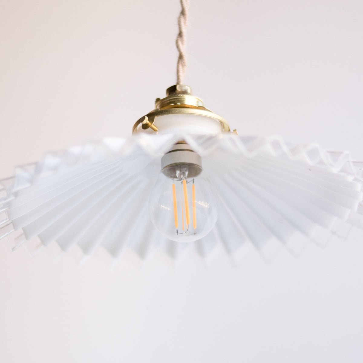 Vintage Milk Glass Pendant - elsie green - Decor