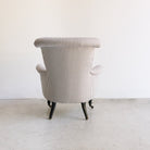 Vintage Napoleon Arm Chair | Black Ticking Stripe - elsie green - furniture