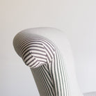 Vintage Napoleon Arm Chair | Black Ticking Stripe - elsie green - furniture