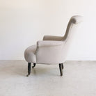 Vintage Napoleon Arm Chair | Black Ticking Stripe - elsie green - furniture