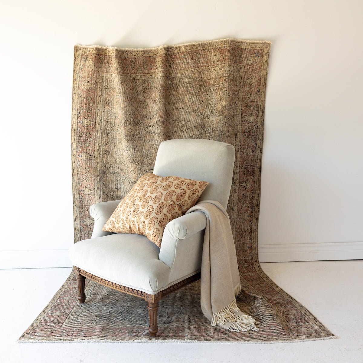Vintage Napoleon Arm Chair - elsie green - Furniture