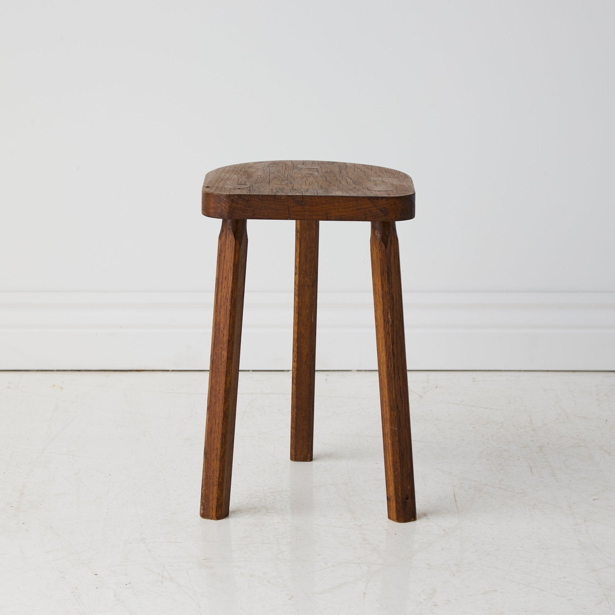 Vintage Oak Half Moon Stool Set of 4 - elsie green - Furniture