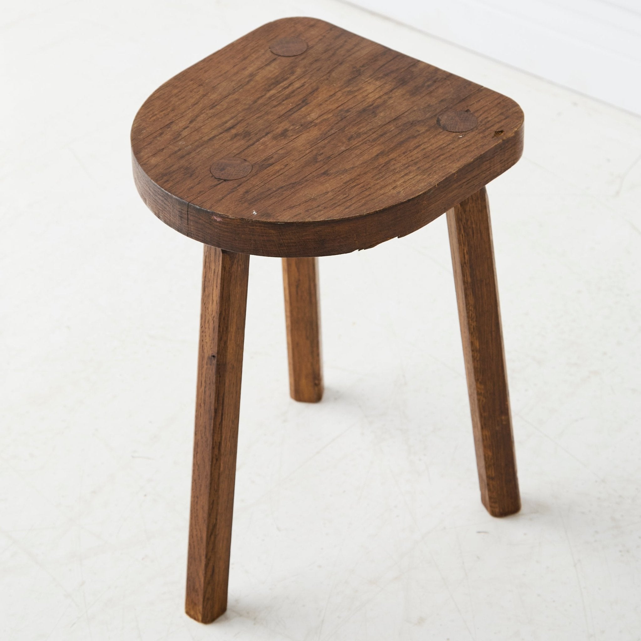 Vintage Oak Half Moon Stool Set of 4 - elsie green - Furniture