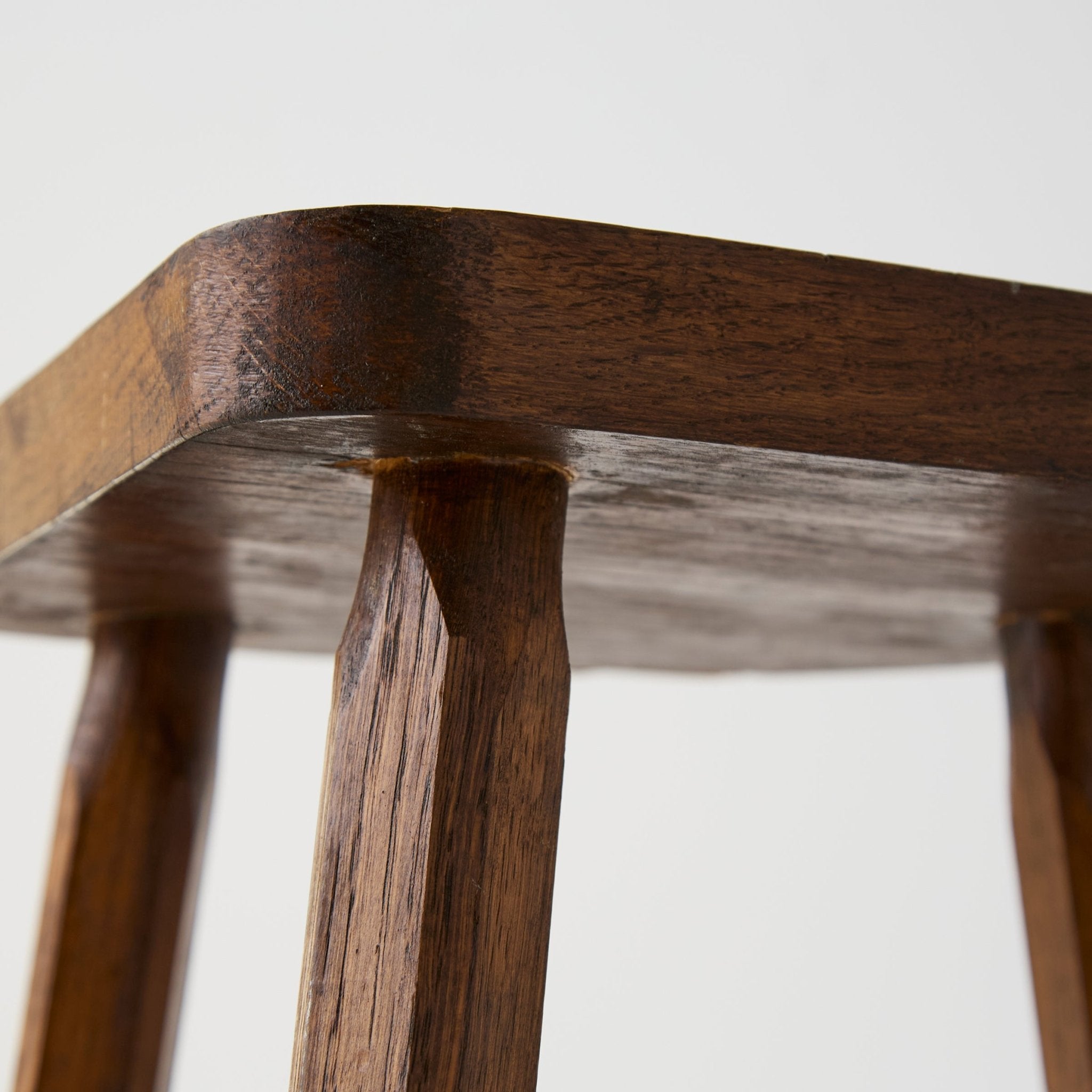 Vintage Oak Half Moon Stool Set of 4 - elsie green - Furniture
