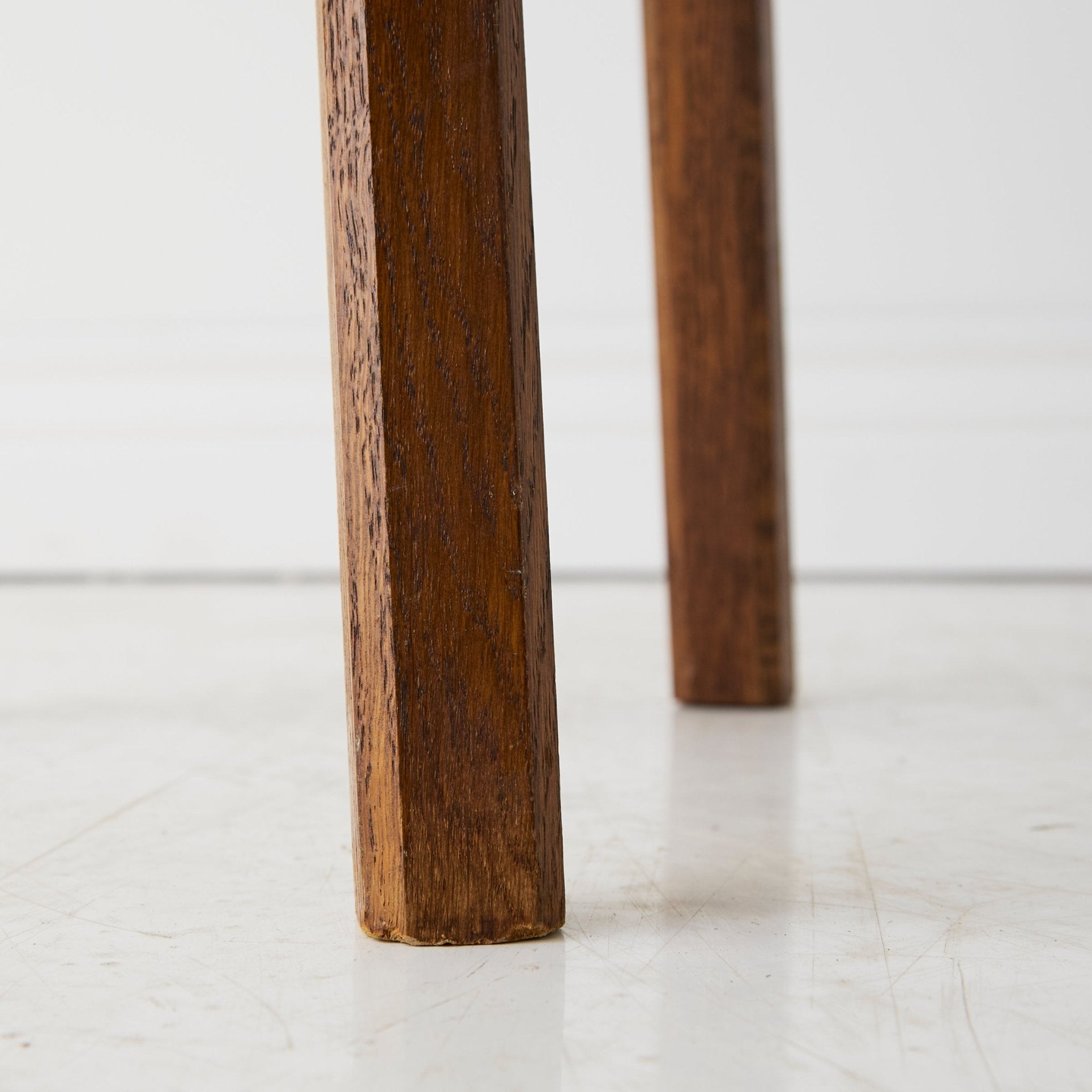 Vintage Oak Half Moon Stool Set of 4 - elsie green - Furniture
