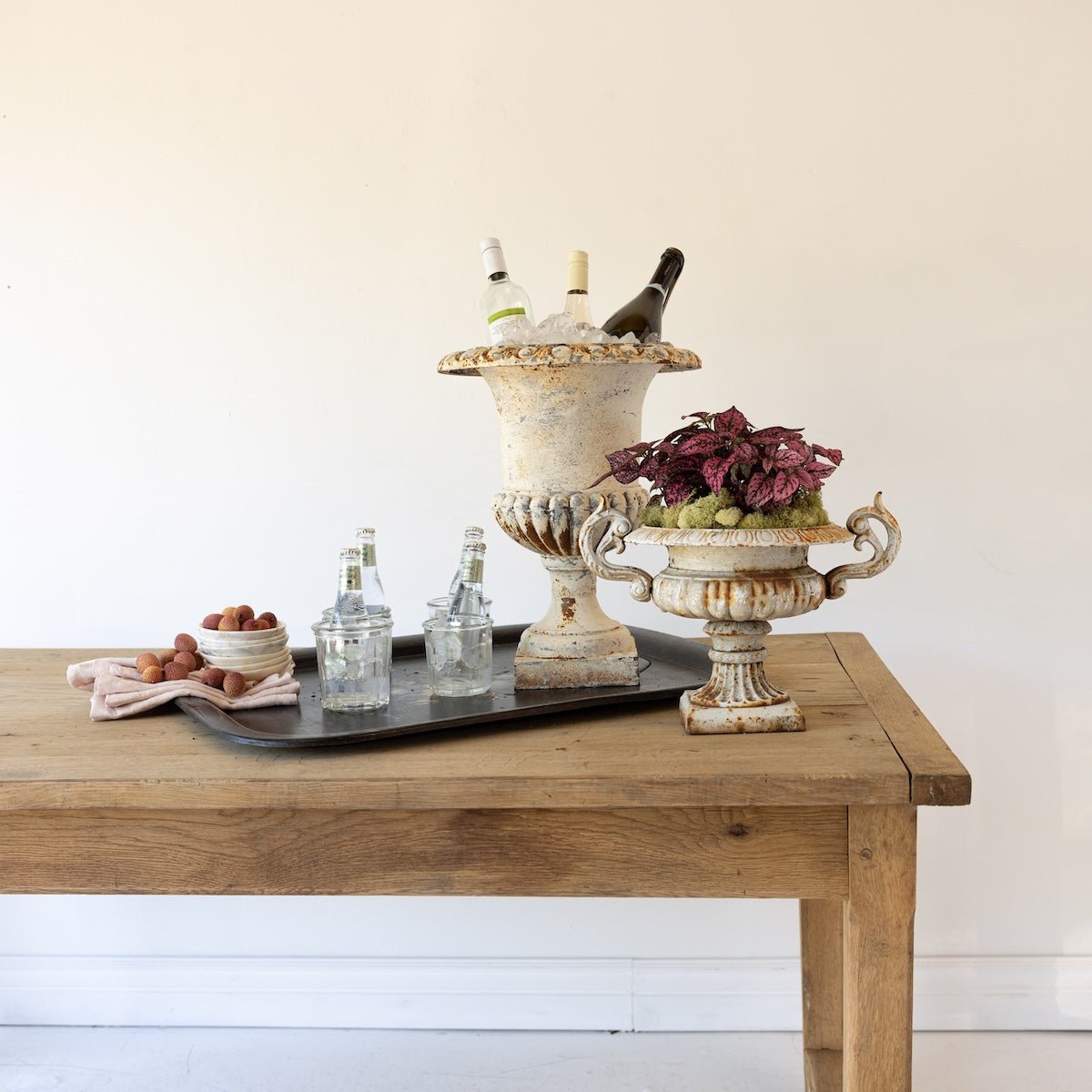 Vintage Oak Outdoor Table - elsie green - Furniture