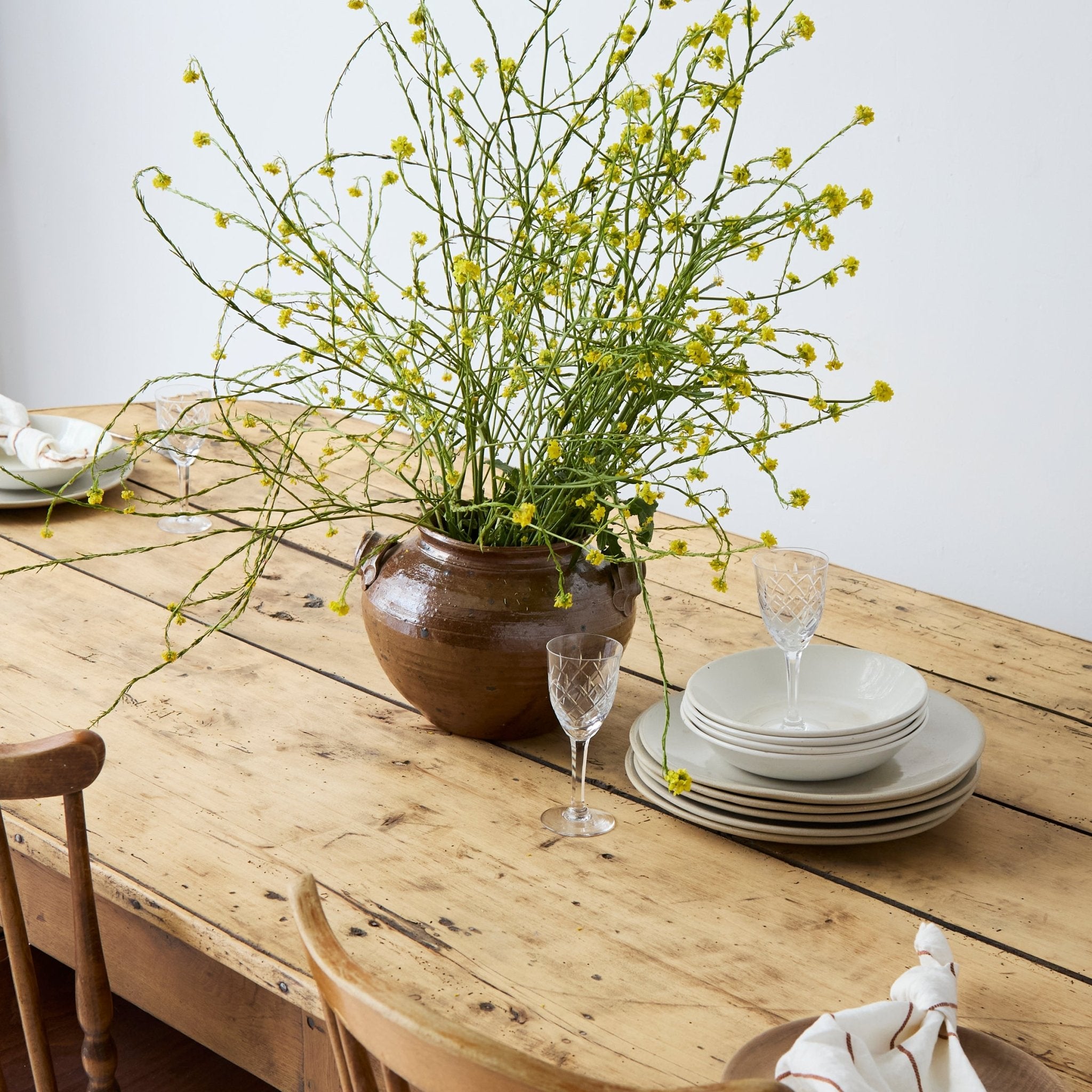 Vintage Oval Farm Table - elsie green - furniture