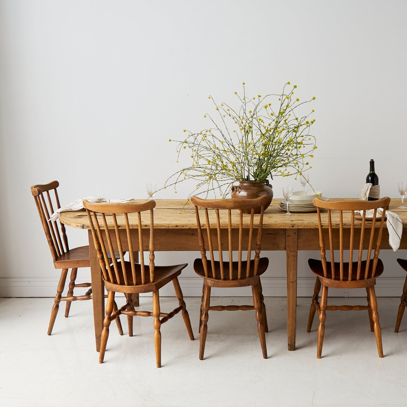 Vintage Oval Farm Table - elsie green - furniture