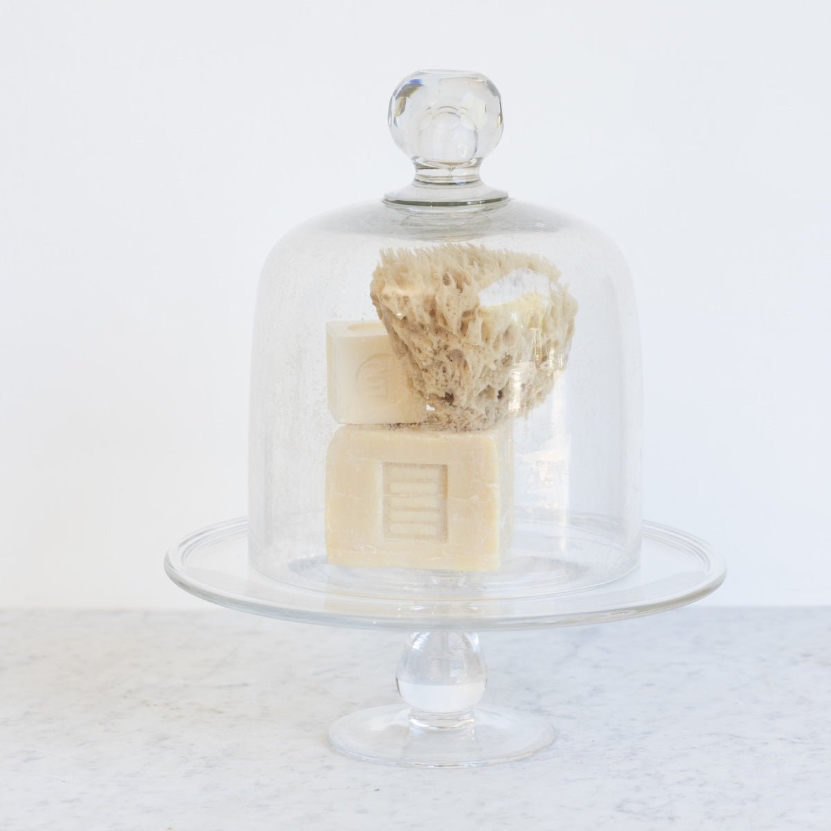 Vintage Pedestal with Glass Dome - elsie green - the french kitchen