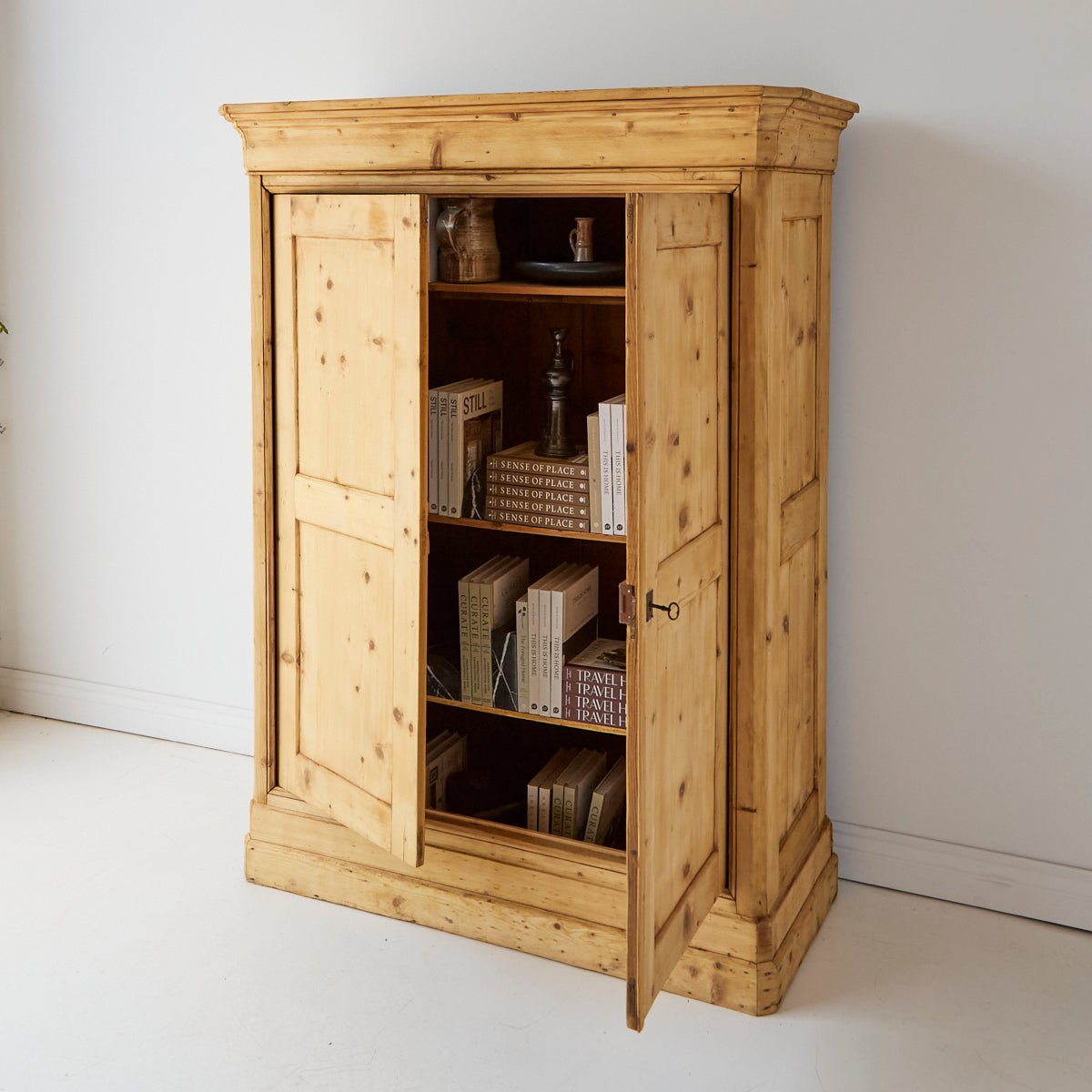 Vintage Pine Armoire - elsie green - Furniture + 100yo .