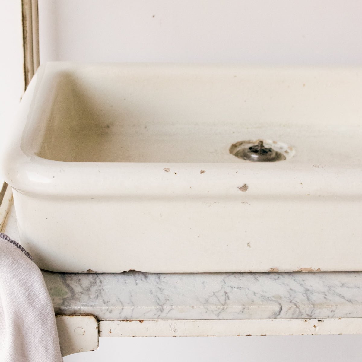 Vintage Porcelain Sink - elsie green - furniture