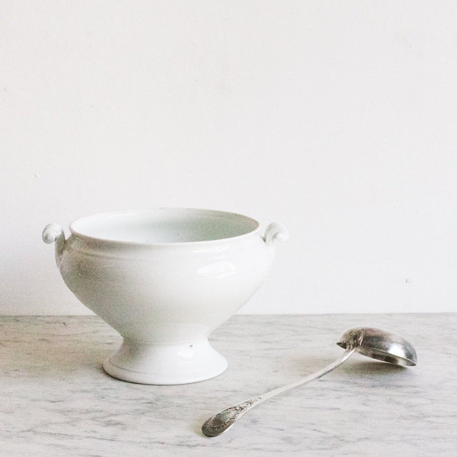 Vintage Porcelain Tureen with Ladle - elsie green - The French Kitchen