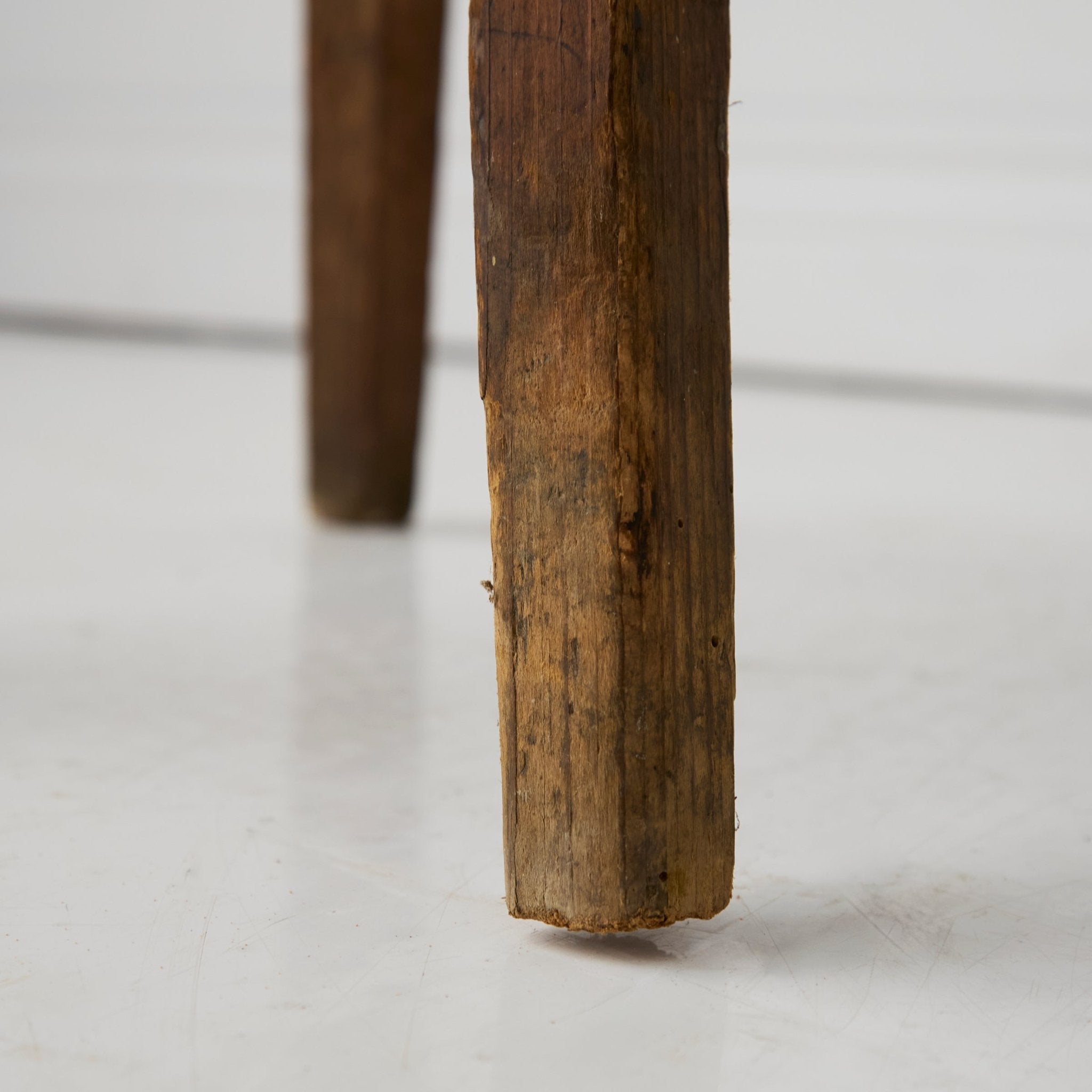 Vintage Raw Wood Stool - elsie green - furniture