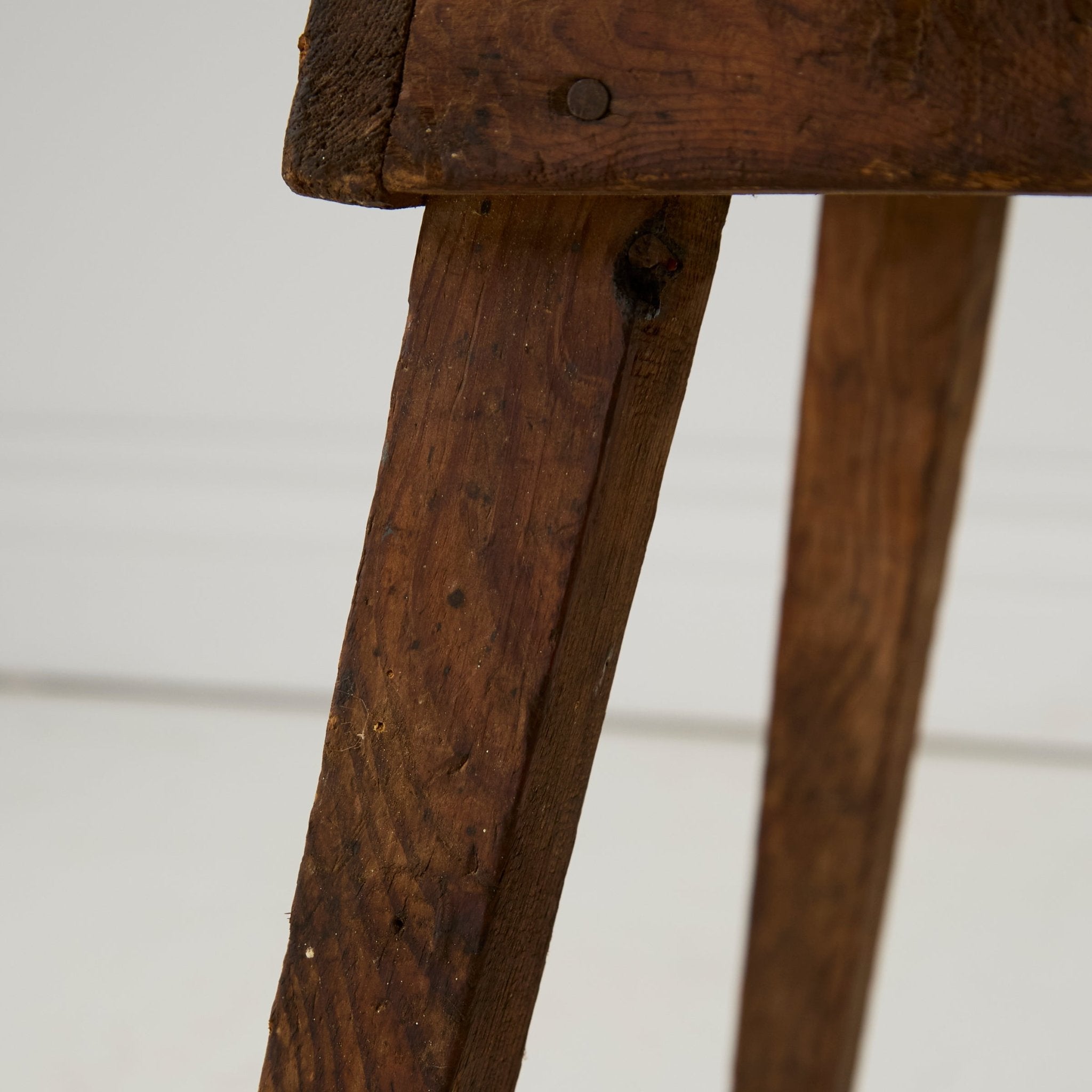 Vintage Raw Wood Stool - elsie green - furniture