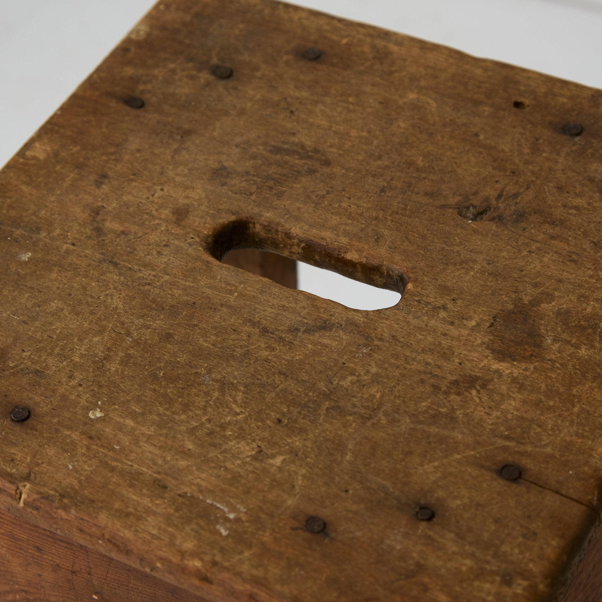 Vintage Raw Wood Stool - elsie green - furniture