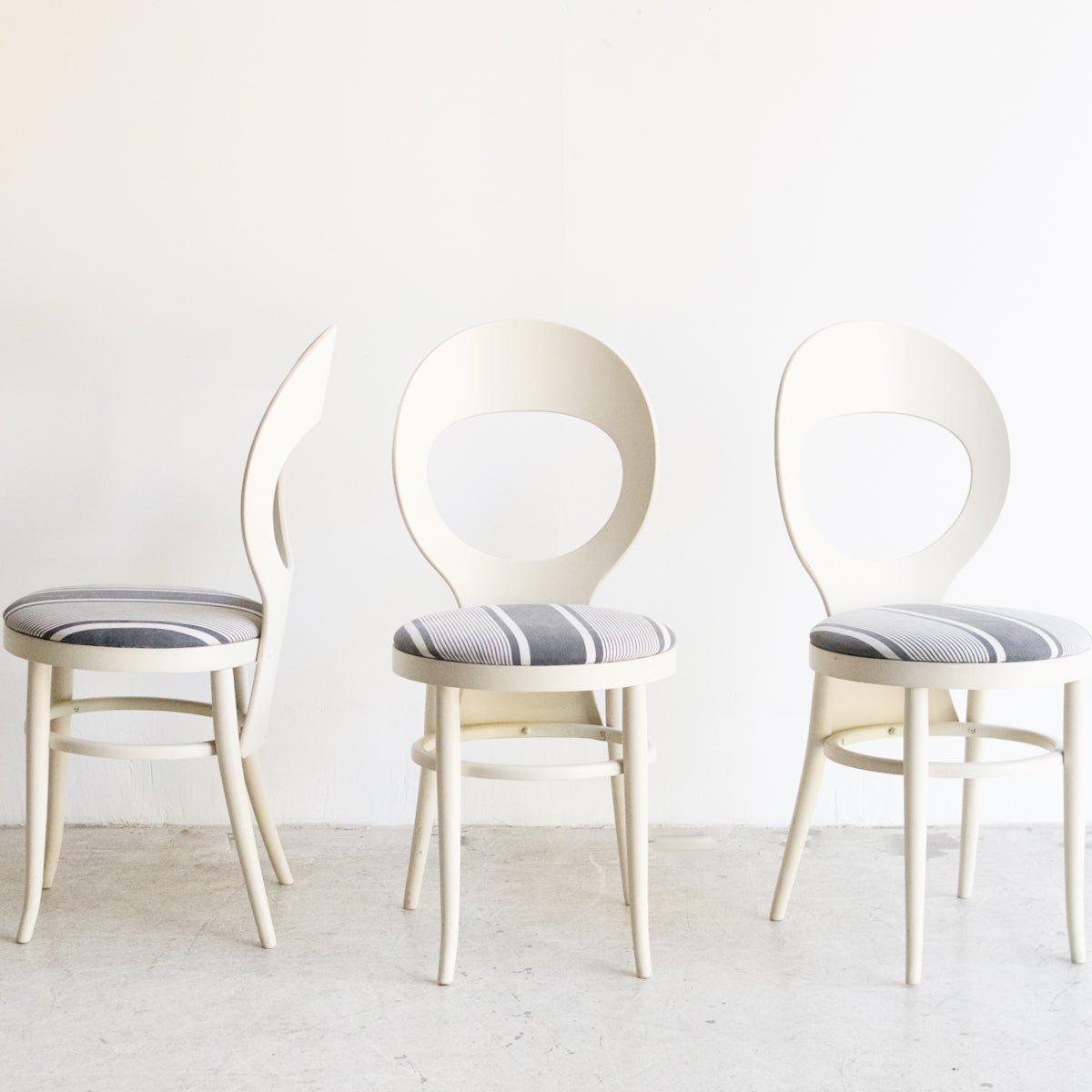 Vintage Seagull Chair with Mattress Ticking Seat - elsie green - Furniture