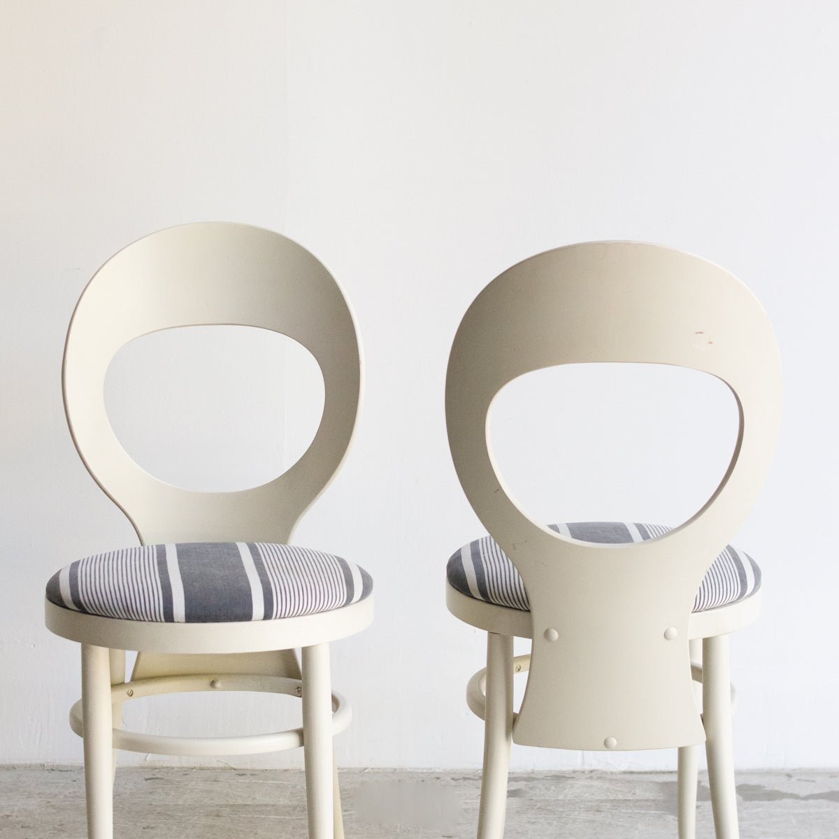 Vintage Seagull Chair with Mattress Ticking Seat - elsie green - Furniture