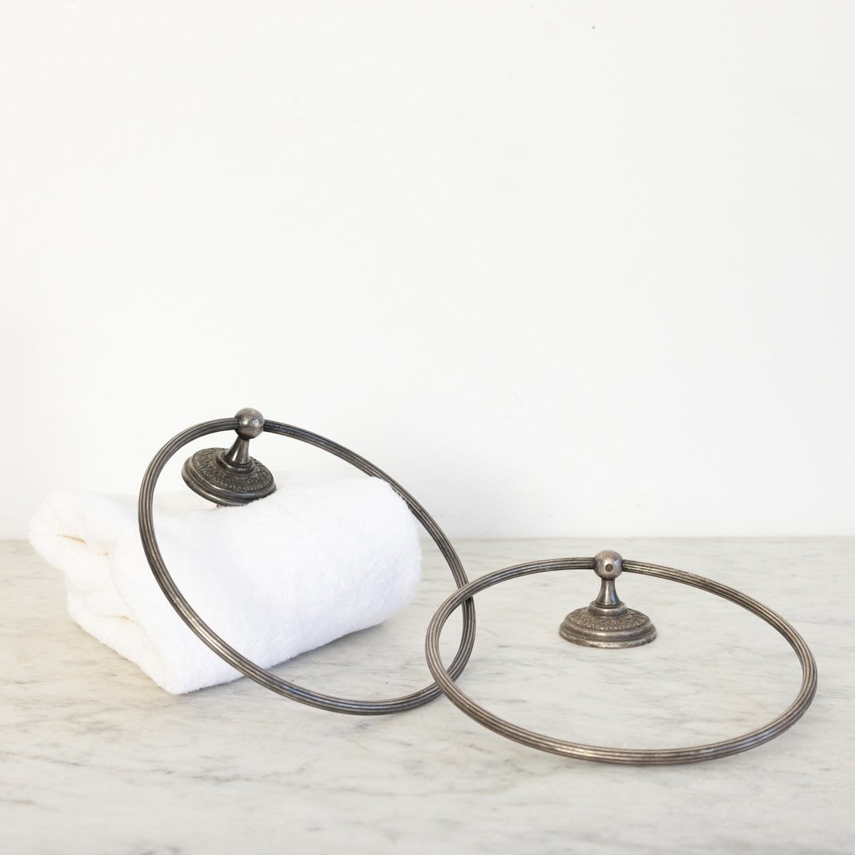 Vintage Silver Plated Towel Ring - elsie green - decor