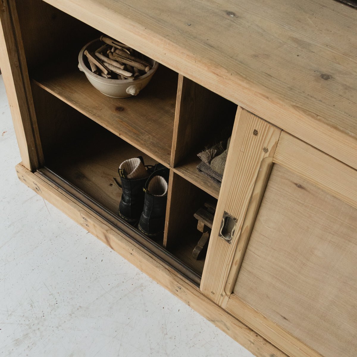 Vintage Sliding Door Cabinet - elsie green - furniture