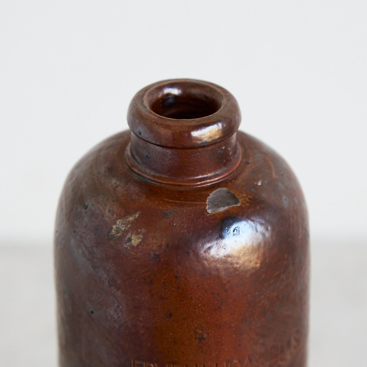 Vintage Stoneware Bottle | Brown - elsie green - the french kitchen