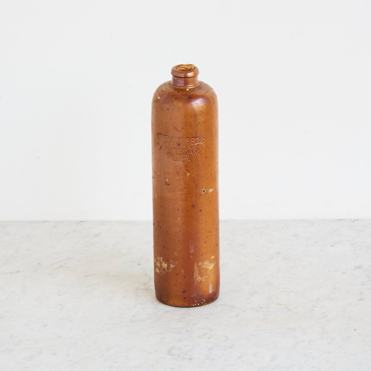 Vintage Stoneware Bottle | Brown - elsie green - the french kitchen