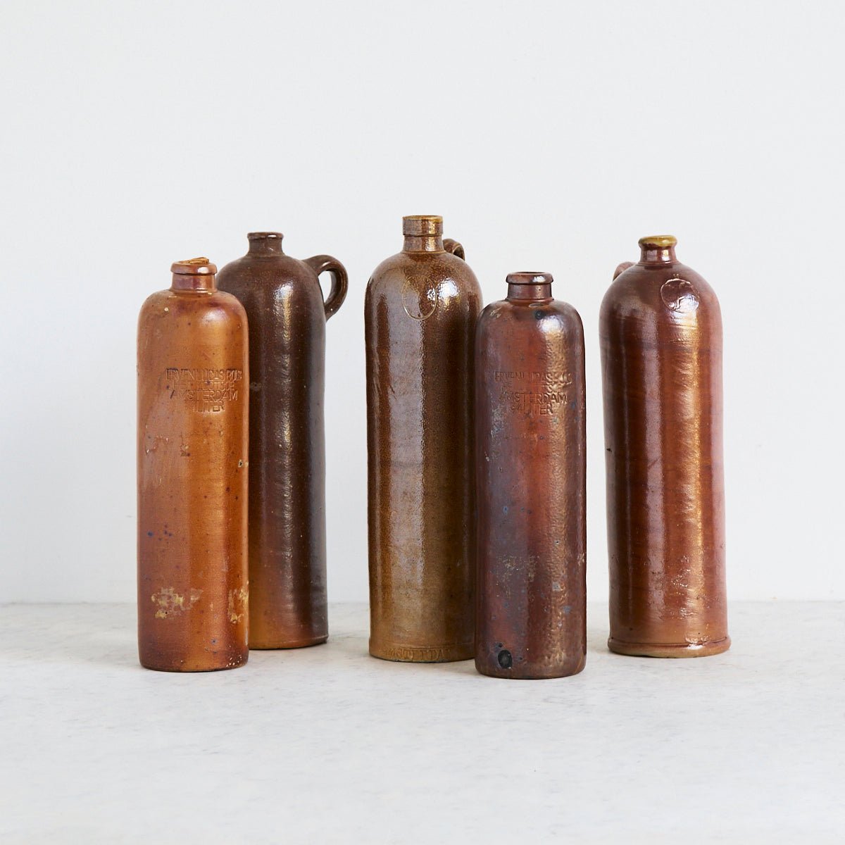 Vintage Stoneware Bottle | Brown - elsie green - the french kitchen
