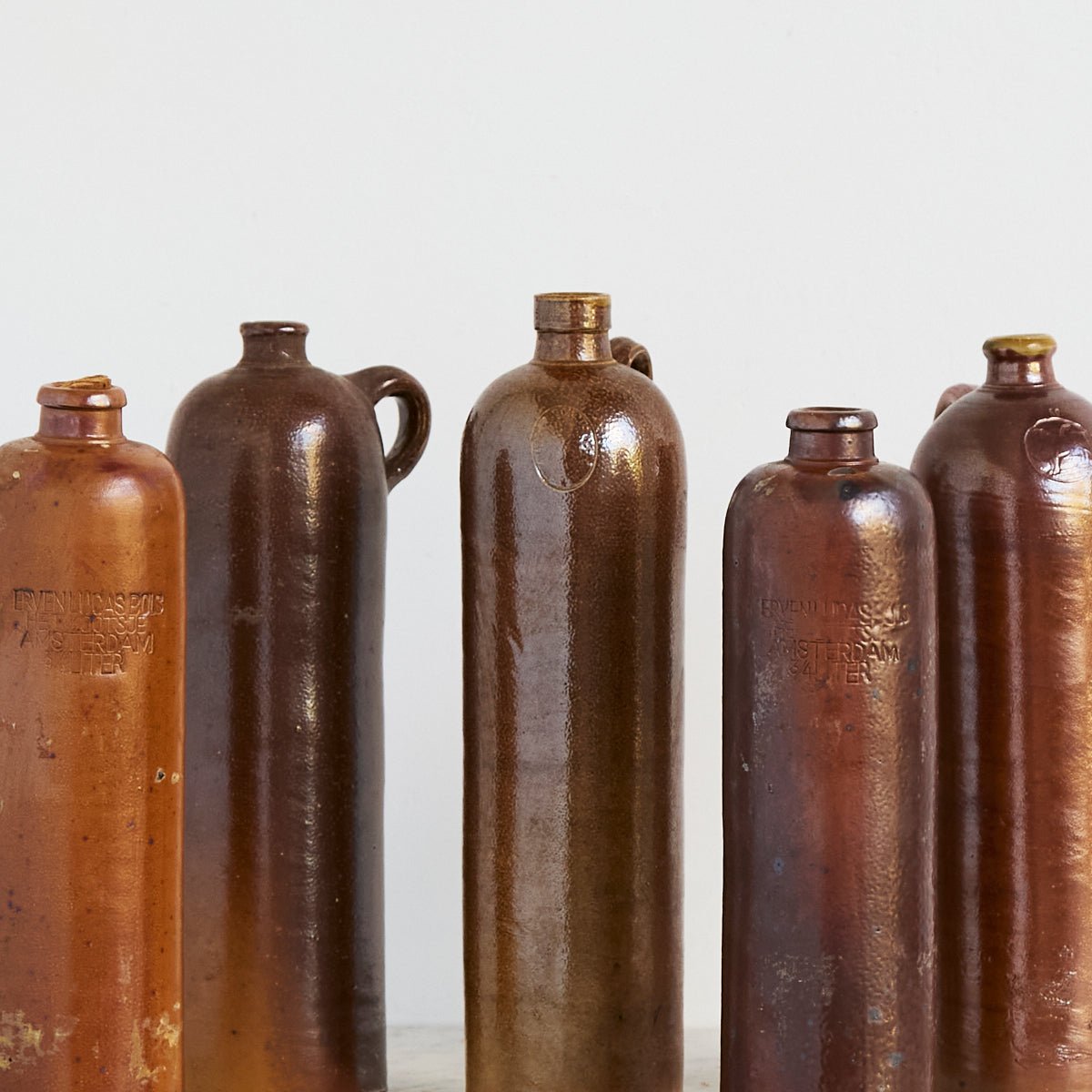 Vintage Stoneware Bottle | Brown - elsie green - the french kitchen