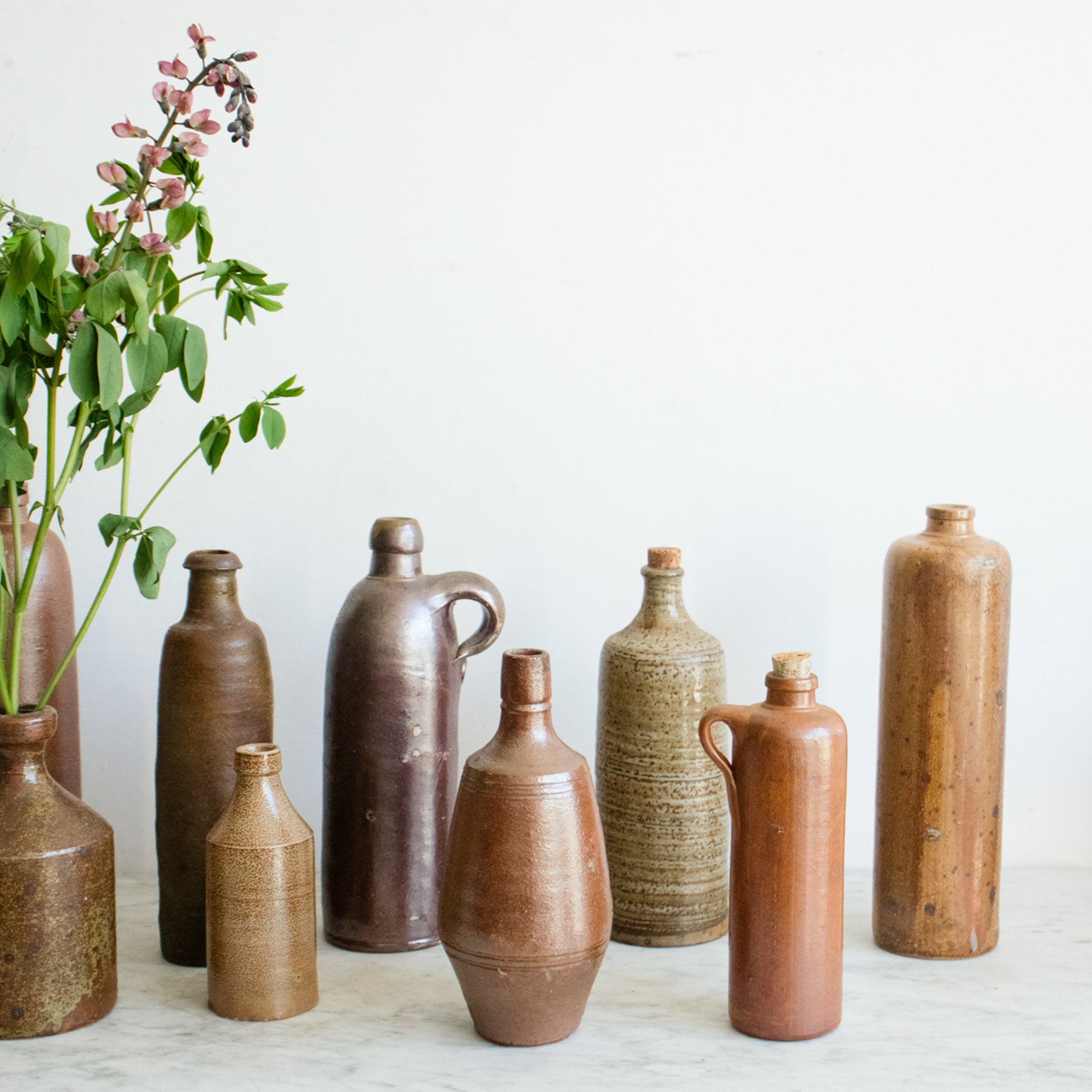 Vintage Stoneware Bottle - elsie green - the french kitchen
