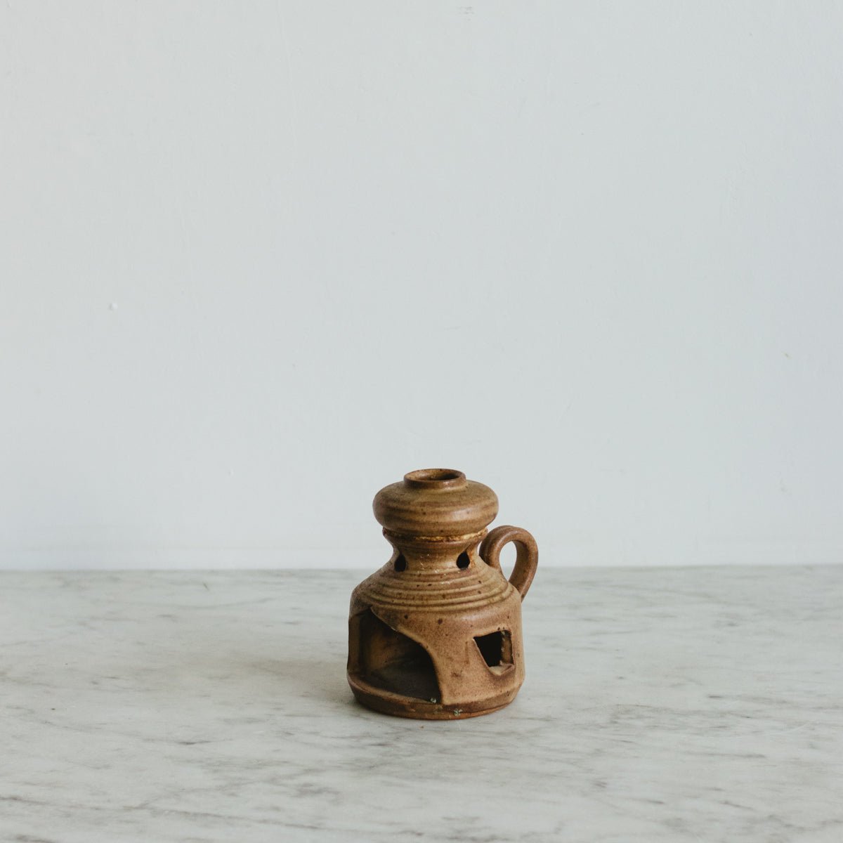 Vintage Stoneware Candlestick - elsie green - art