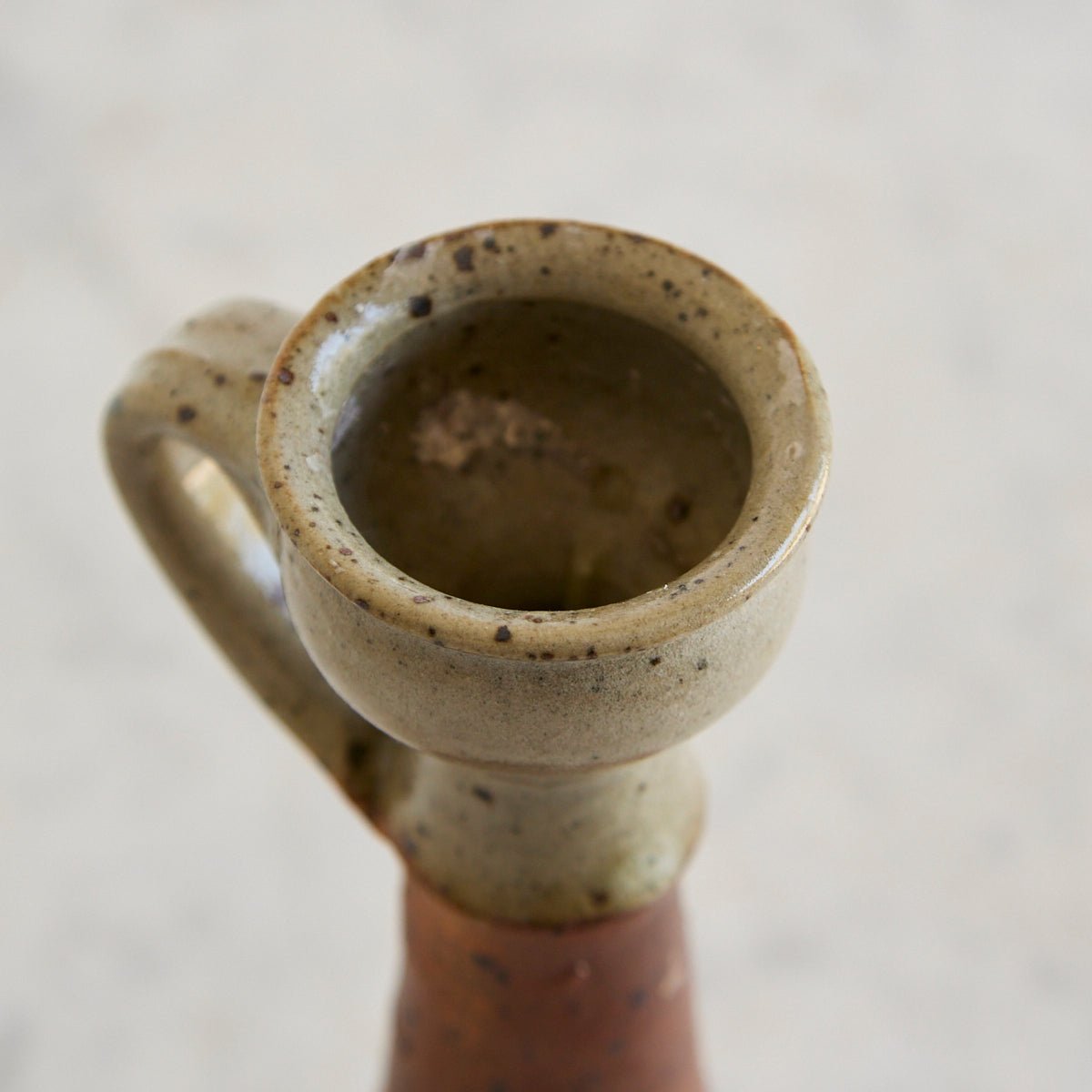 Vintage Stoneware Candlestick - elsie green - decor