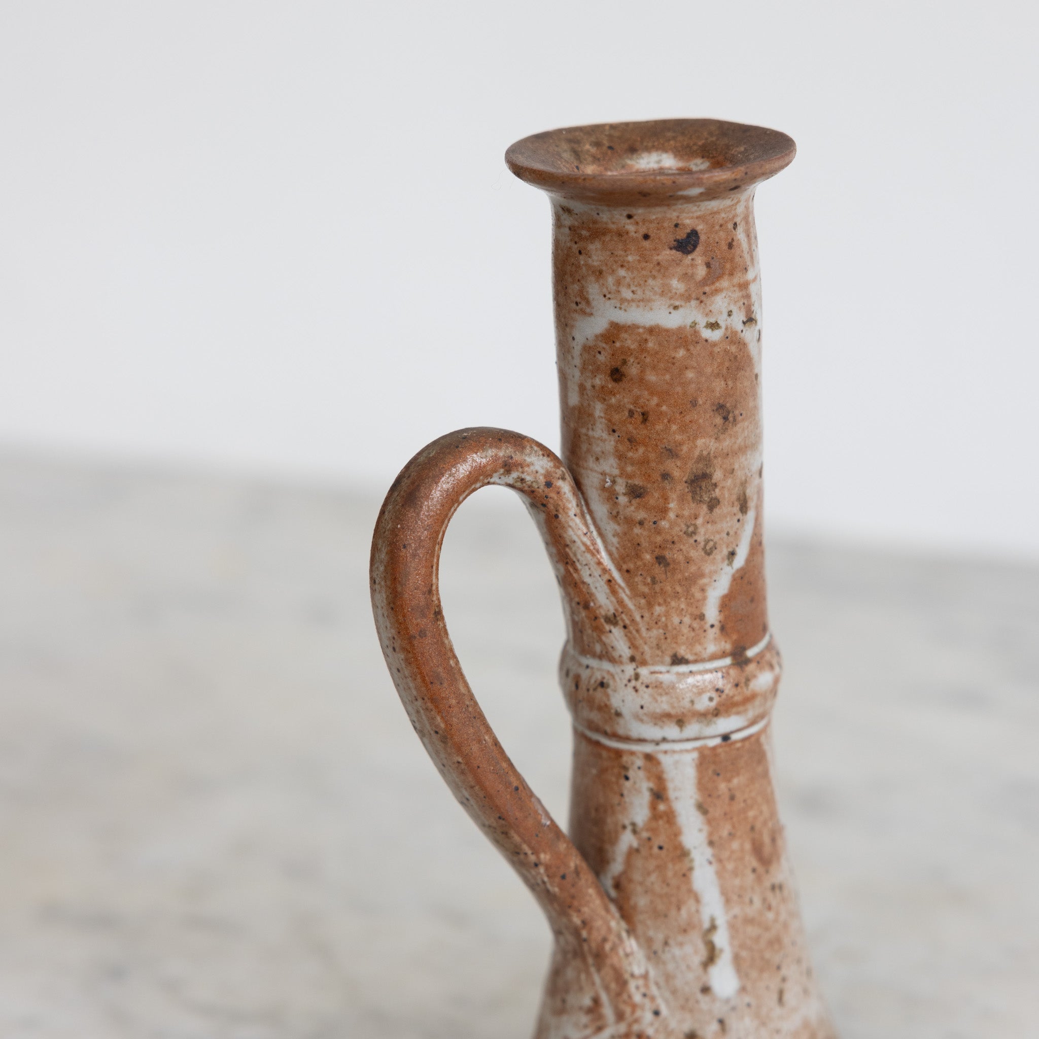 Vintage Stoneware Candlestick - elsie green - decor