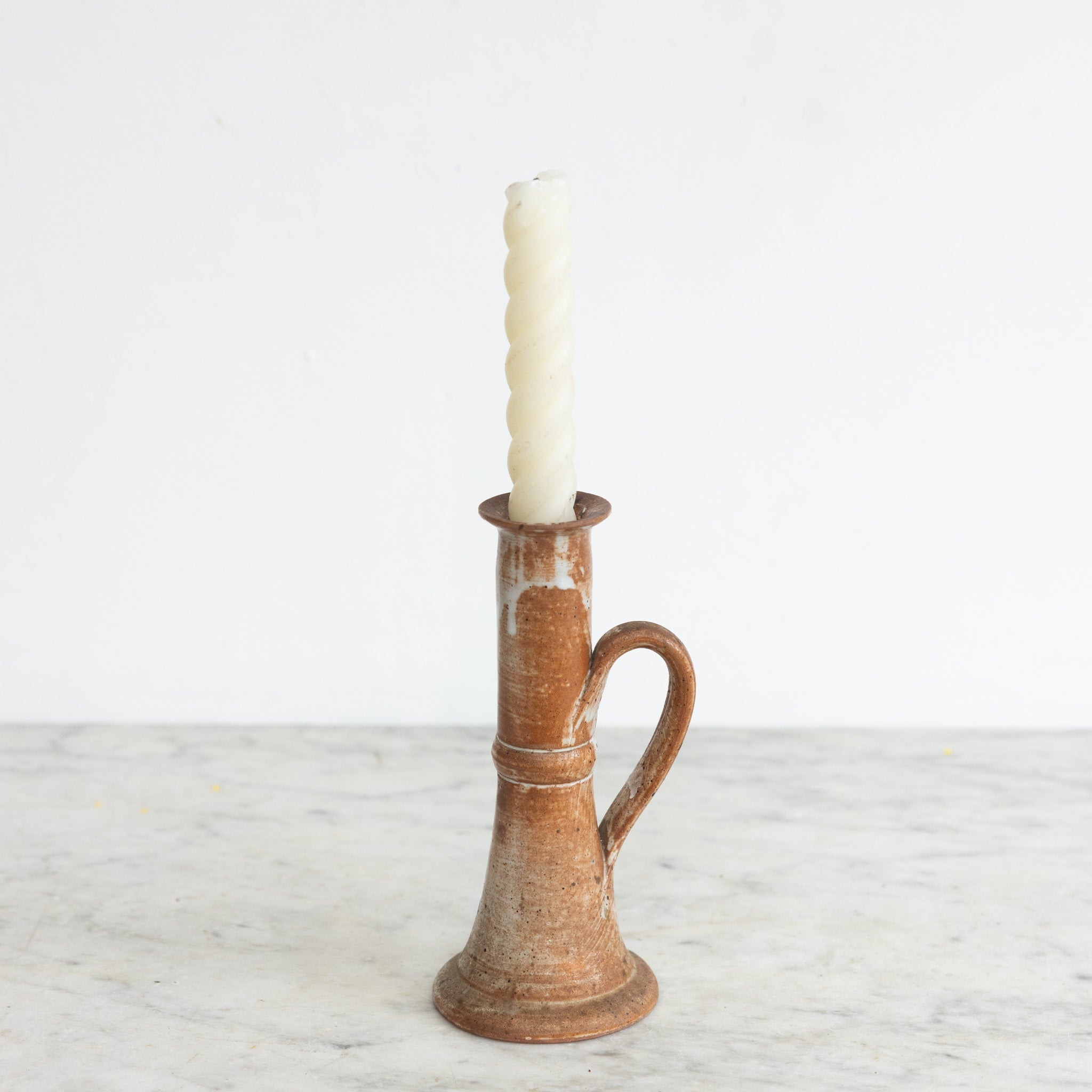 Vintage Stoneware Candlestick - elsie green - decor