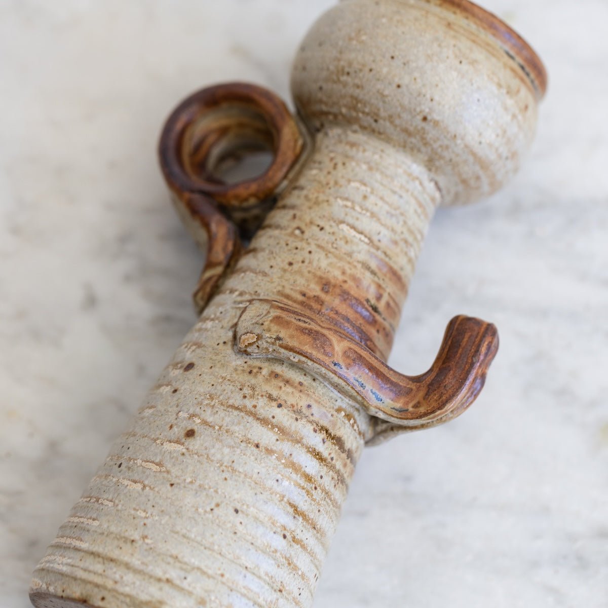 Vintage Stoneware Candlestick - elsie green - decor